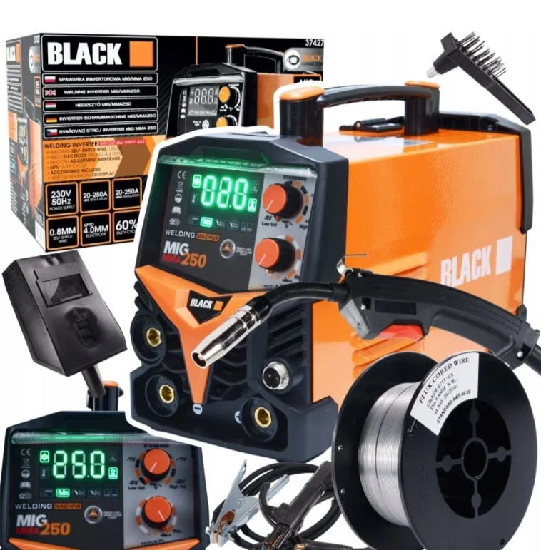 BLACK CO2 aparat za zavarivanje 2u1 MMA/MIG Black 250A