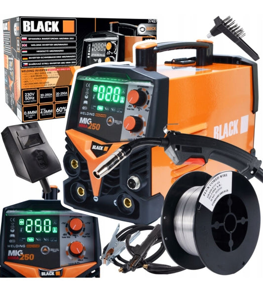BLACK CO2 aparat za zavarivanje 2u1 MMA/MIG Black 250A