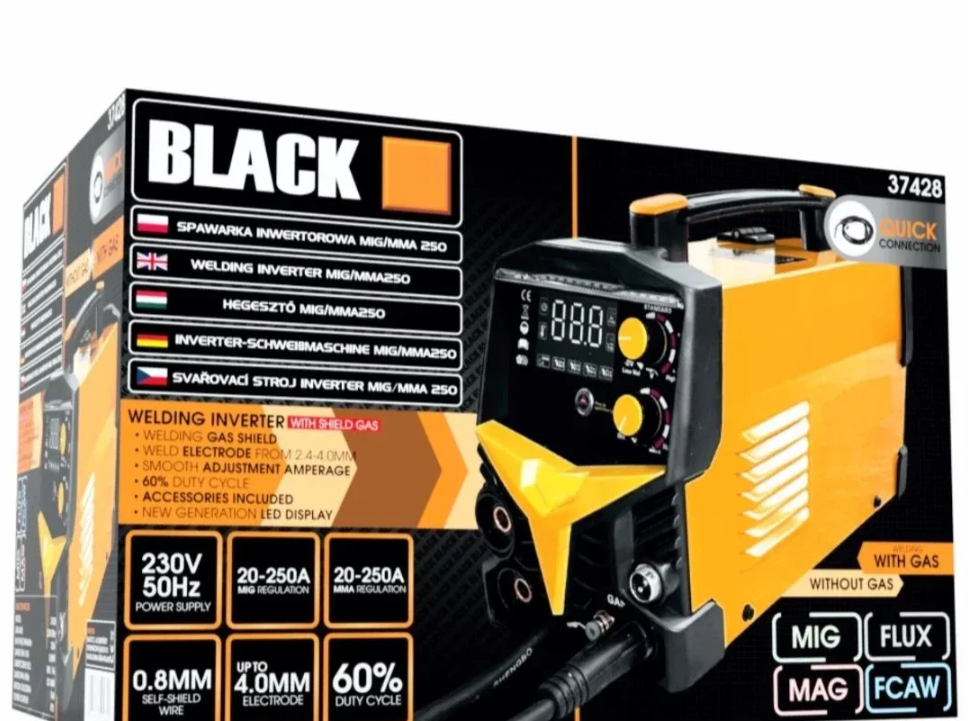 BLACK Aparat za zavarivanje CO2 3u1 MMA/TIG/MIG Gas